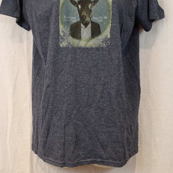 Gildan Soft Style Blue Goat in Tuxedo Graphic Tshirt Chicago Bucktown Art Fest M - Picture 5 of 10